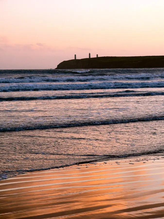 Tramore Beach at sunset